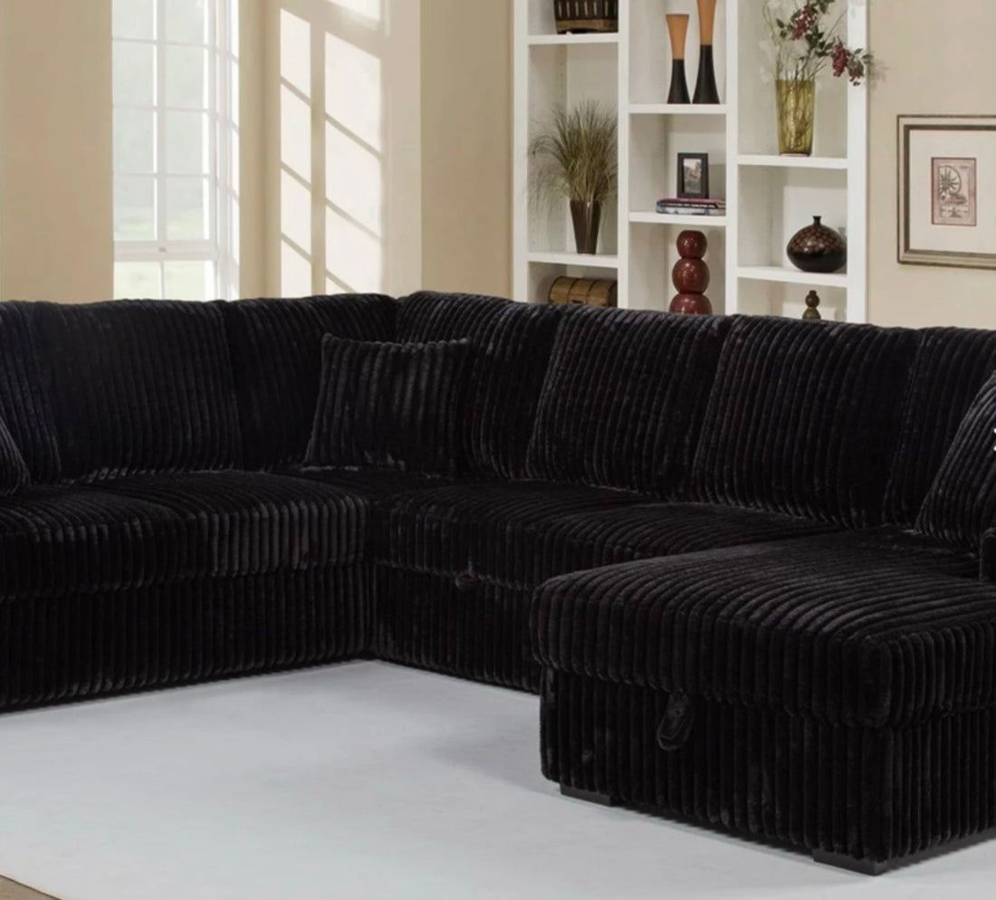 Why a Black Sleeper Sectional With Storage Chaise Is the Ultimate Space-Saving Sofa