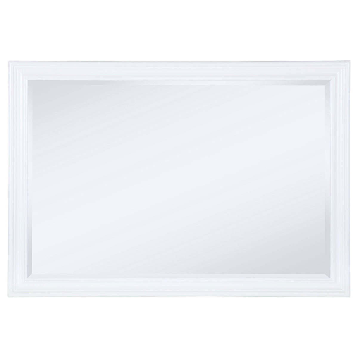 White mirror with white trim