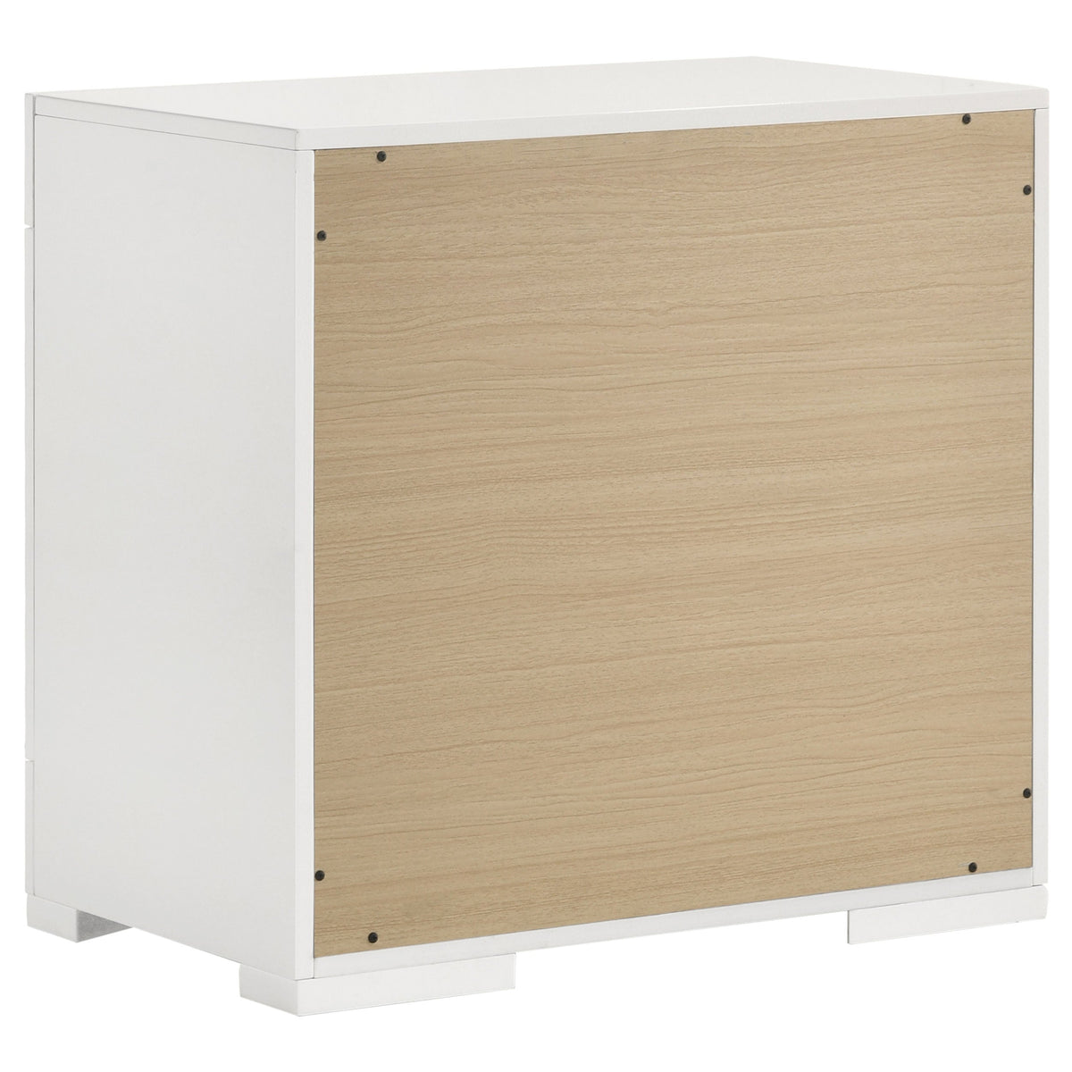 White and beige cabinet with a white background