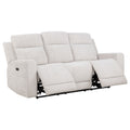 White reclining sofa living room furniture against a white background
