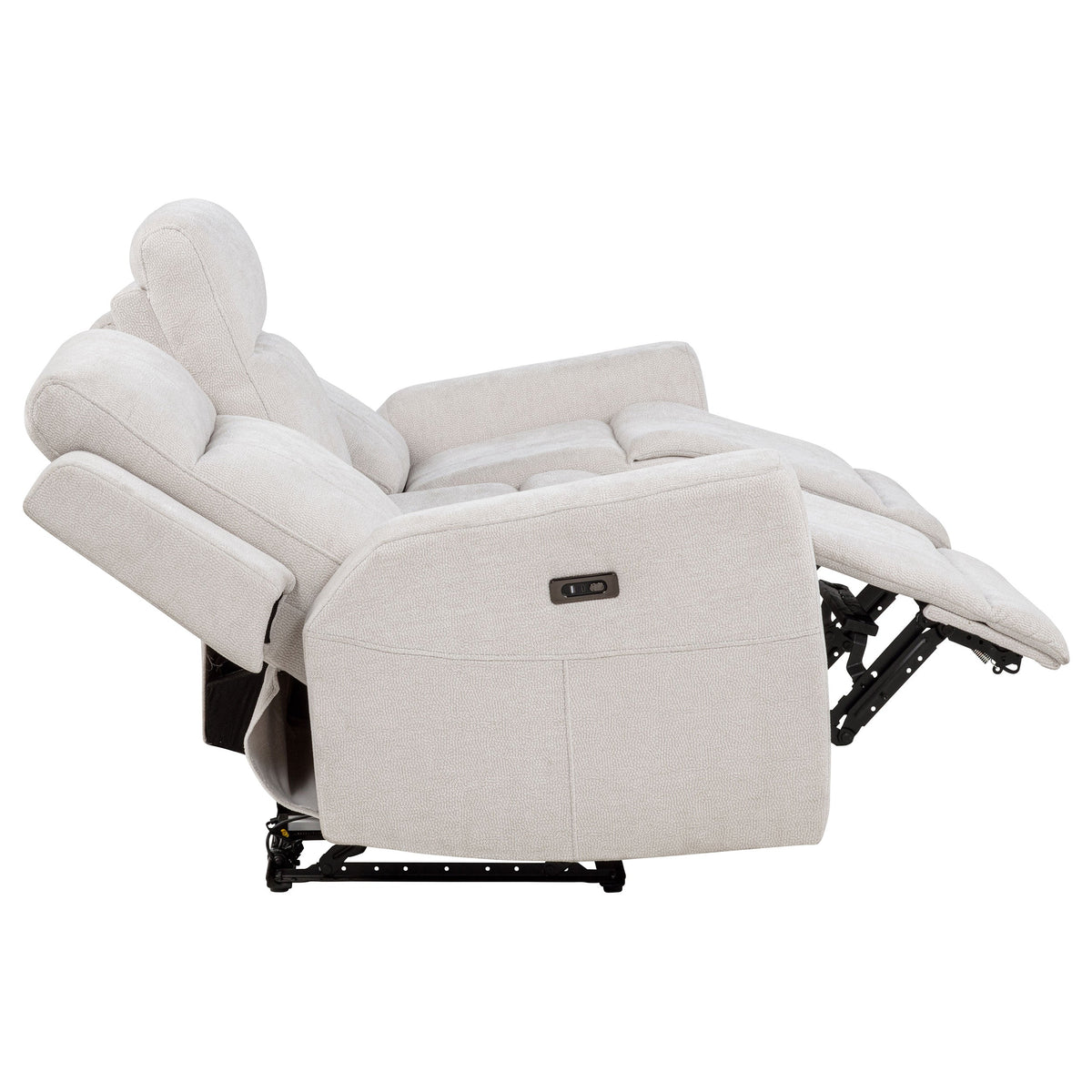 Beige recliner chair on a white background