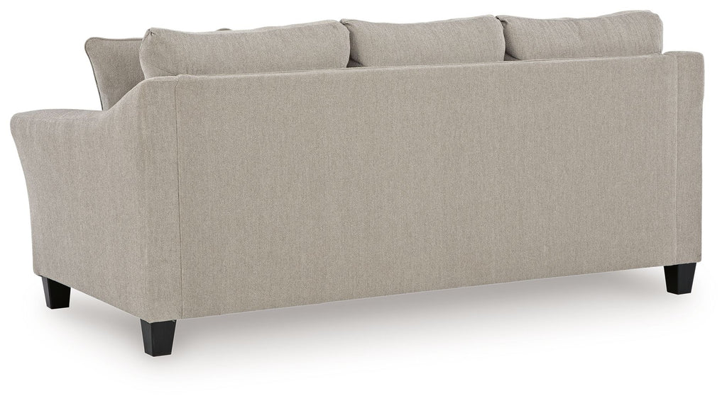 Beige sofa on a white background