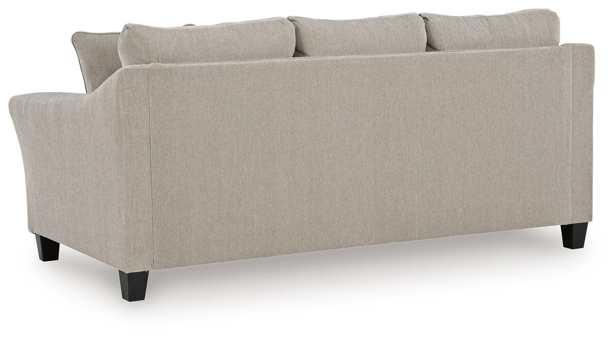 Beige sofa on a white background
