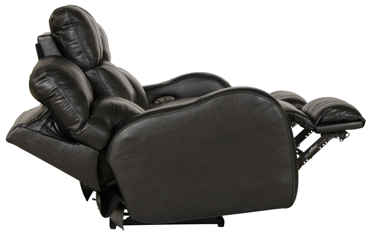 Black massage chair on a white background