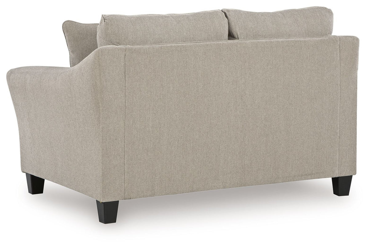 Beige sofa on a white background